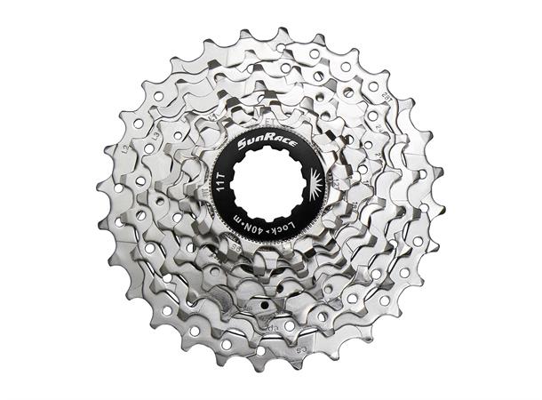 SunRace R919 9-Delt Kassett 11-28T, 276gr, Grå, Shimano kompatibel 